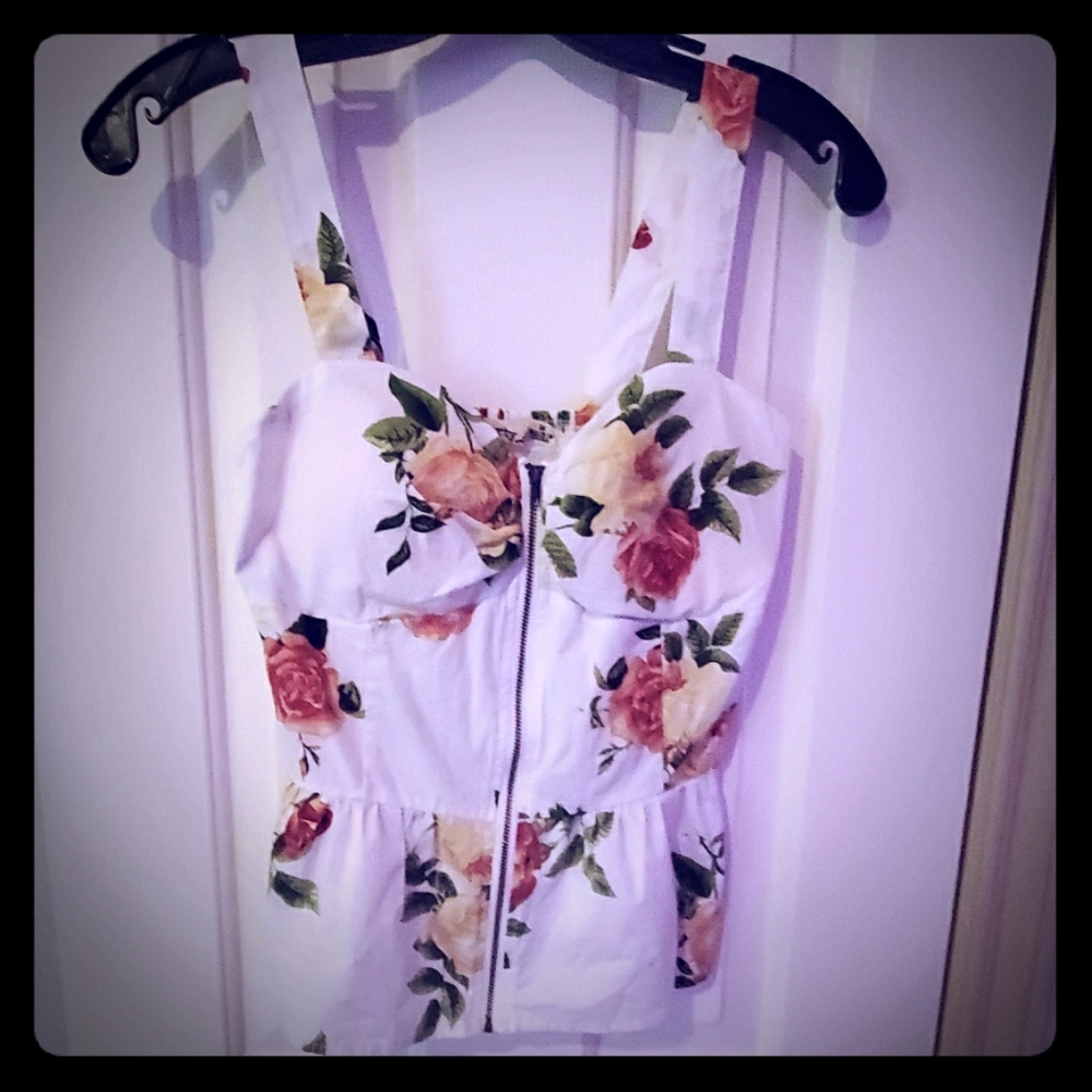 Floral peplum top